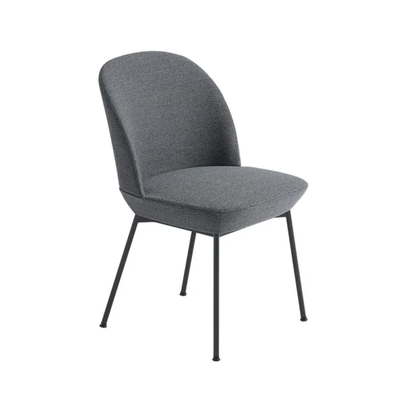 Muuto Oslo side chair fabric upholstered Ocean 80-Anthracite black