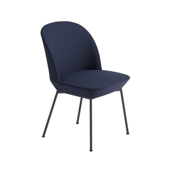 Muuto Oslo side chair fabric upholstered Steelcut 775-Anthracite black