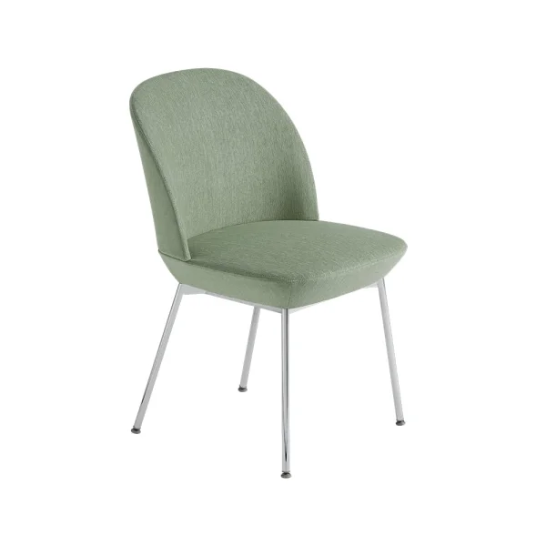 Muuto Oslo side chair fabric upholstered Sto 941-Chrome