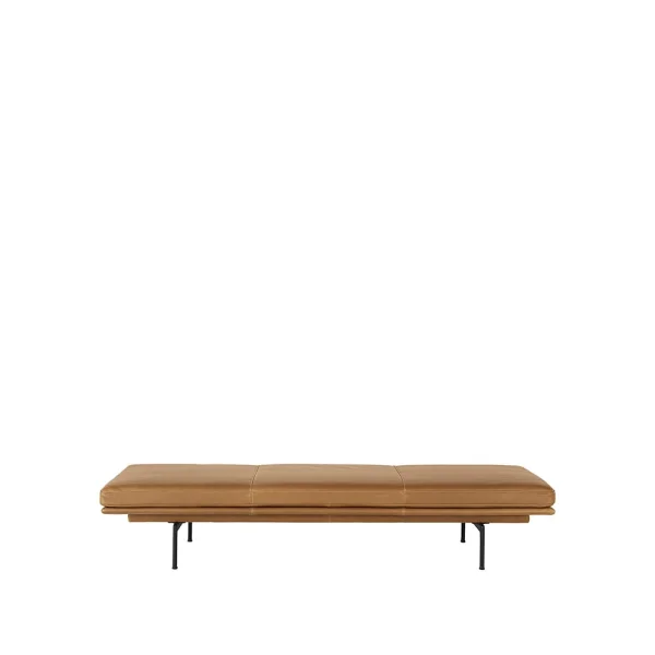 Muuto Outline daybed Refine leather cognac-Black