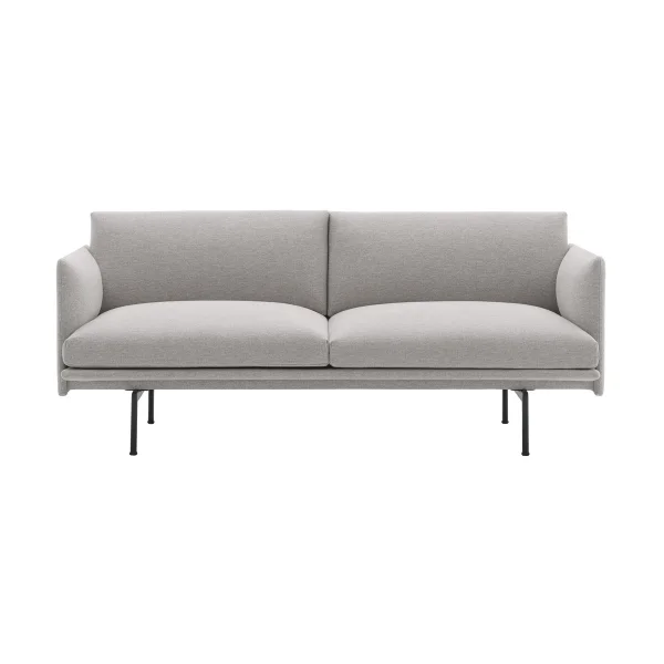 Muuto Outline sofa 2-seat Clay 12-Black