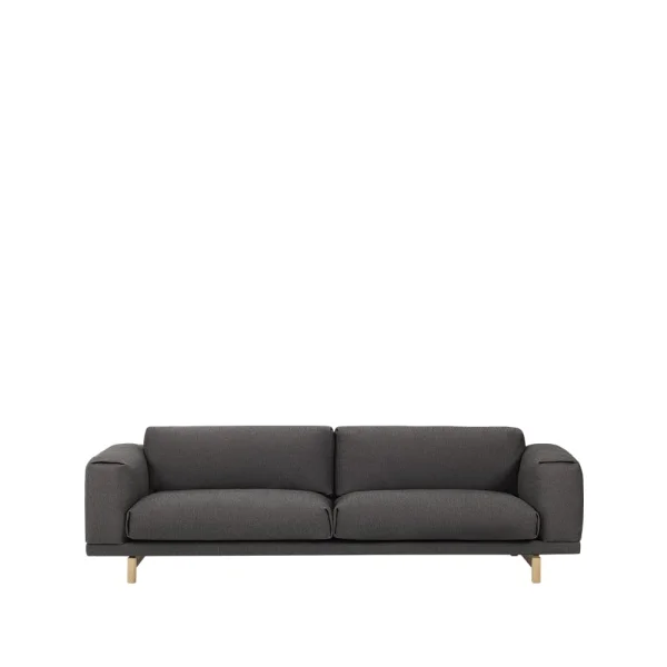 Muuto Rest sofa 3-seat-vancouver 13 grey-oak legs