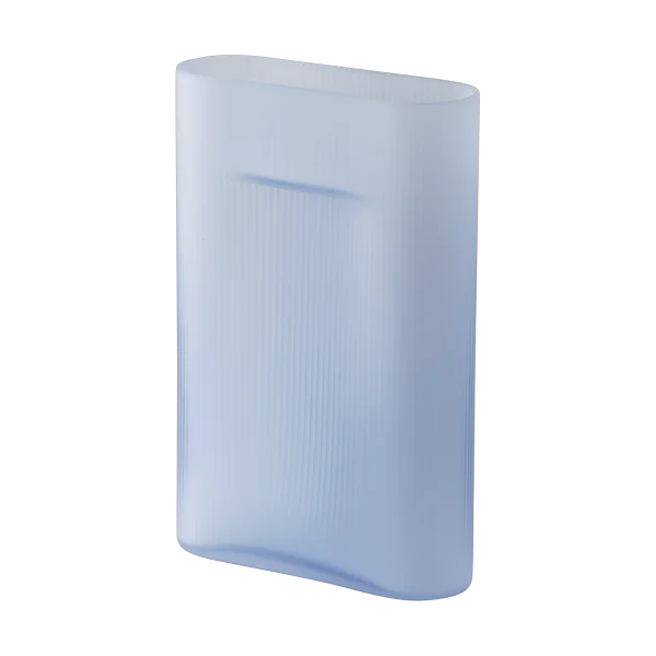 Muuto Ridge vase frosted glass 35 cm Light blue