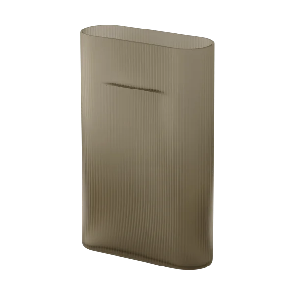 Muuto Ridge vase frosted glass 35 cm Taupe