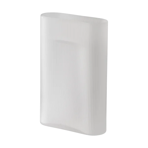 Muuto Ridge vase frosted glass 35 cm White