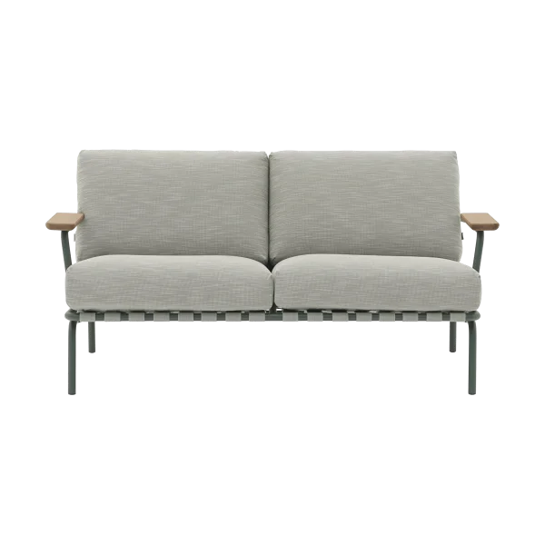 Muuto Settle 2-seater sofa Ribbed Weave 2 Dark green