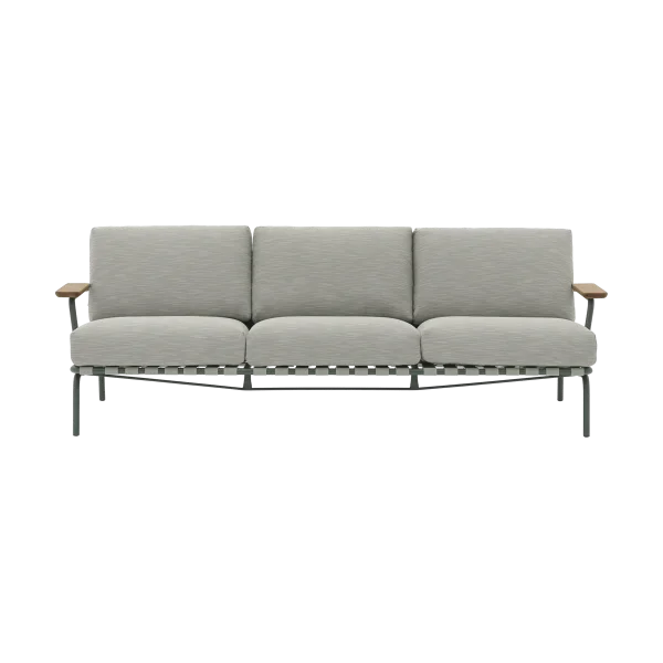 Muuto Settle 3-seater sofa Ribbed Weave 2 Dark green