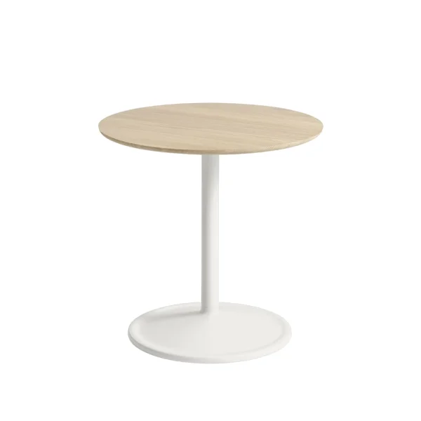 Muuto Soft side table Ø48cm Oak-off white H: 48 cm