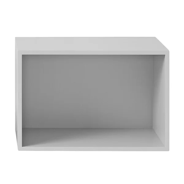 Muuto Stacked 2.0 shelving with back plate, large light grey