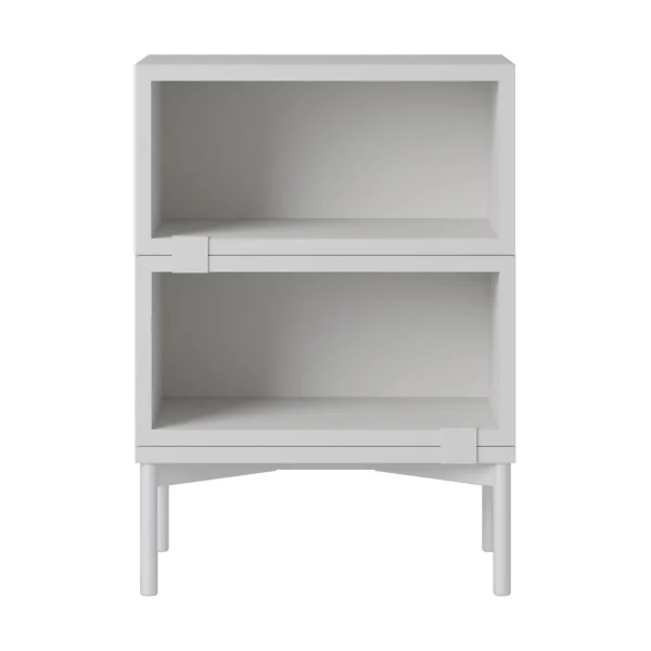 Muuto Stacked storage system bedside table configuration 1 Grey