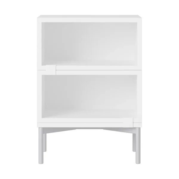 Muuto Stacked storage system bedside table configuration 1 White