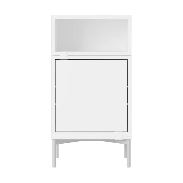 Muuto Stacked storage system bedside table configuration 2 White