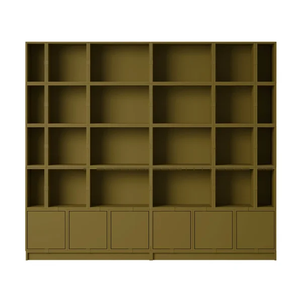 Muuto Stacked storage system Bookcase Configuration 1 Brown Green