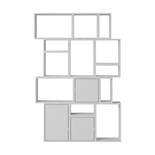 Muuto Stacked storage system bookcase configuration 2 Grey