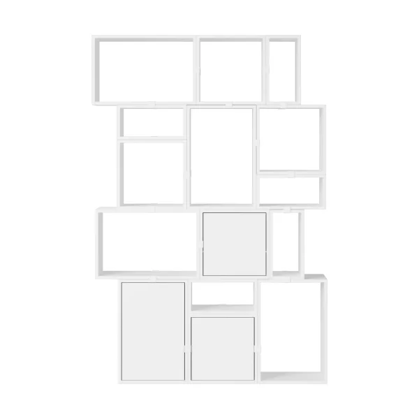 Muuto Stacked storage system bookcase configuration 2 White