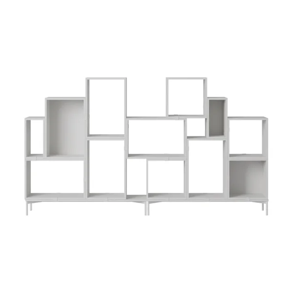 Muuto Stacked storage system bookcase configuration 3 Grey