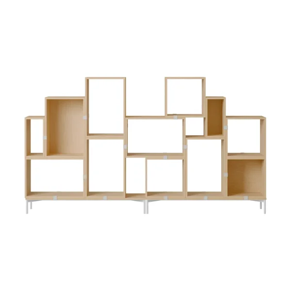 Muuto Stacked storage system bookcase configuration 3 Oak