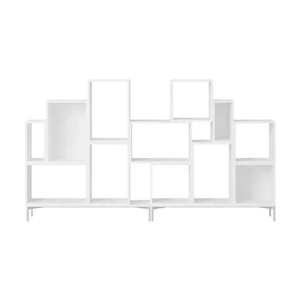 Muuto Stacked storage system bookcase configuration 3 White