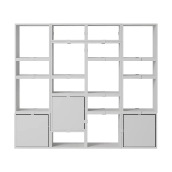 Muuto Stacked storage system bookcase configuration 4 Grey