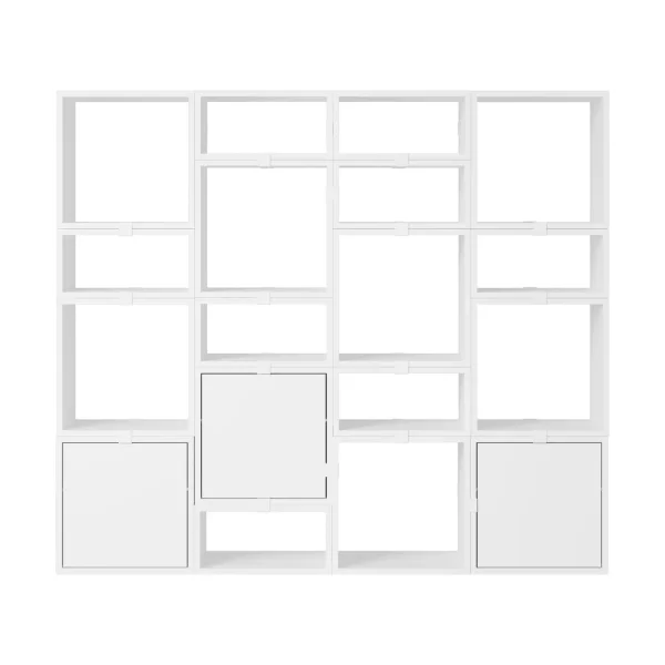Muuto Stacked storage system bookcase configuration 4 White