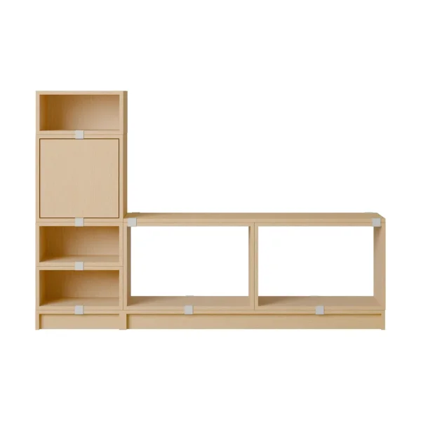 Muuto Stacked storage system hallway configuration 1 Oak
