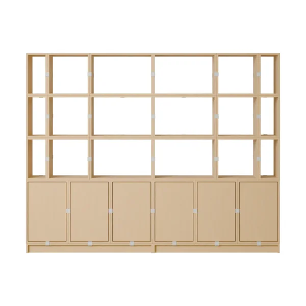 Muuto Stacked storage system office configuration 2 Oak