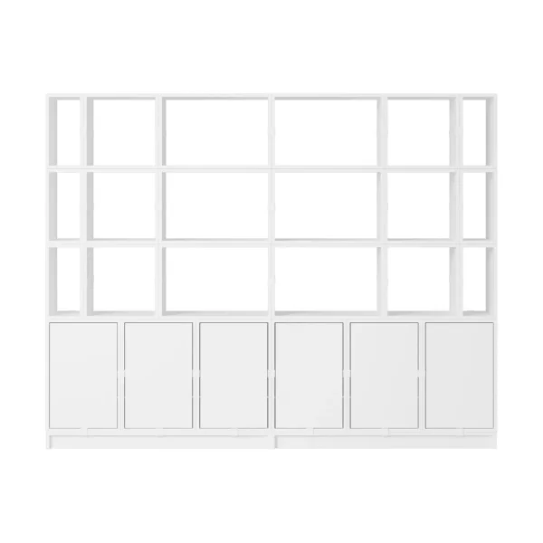 Muuto Stacked storage system office configuration 2 White