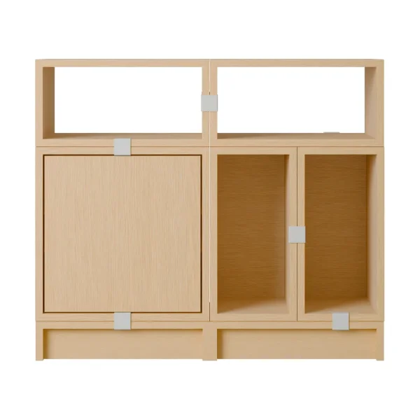 Muuto Stacked storage system office configuration 5 Oak