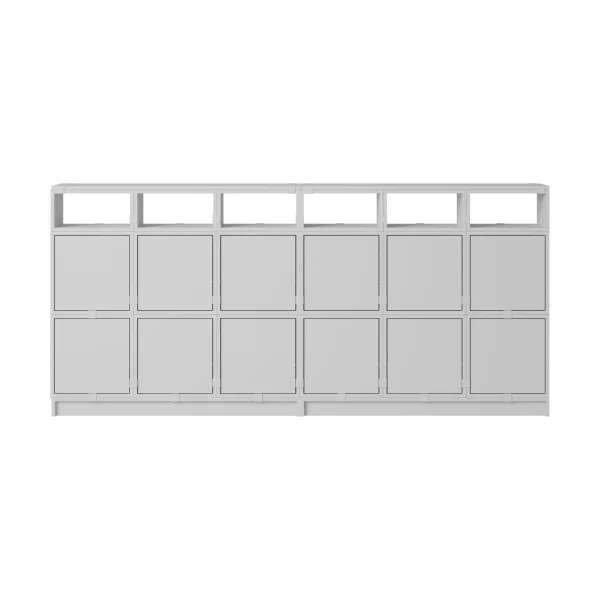 Muuto Stacked storage system sideboard configuration 1 Grey