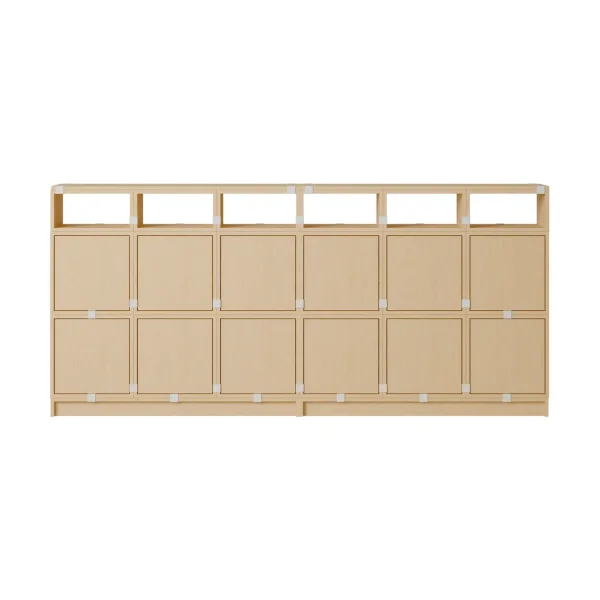 Muuto Stacked storage system sideboard configuration 1 Oak