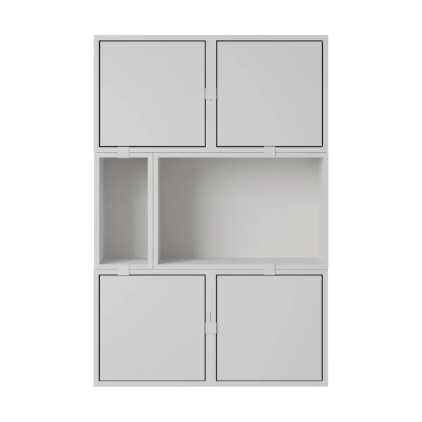 Muuto Stacked storage system sideboard configuration 4 Grey
