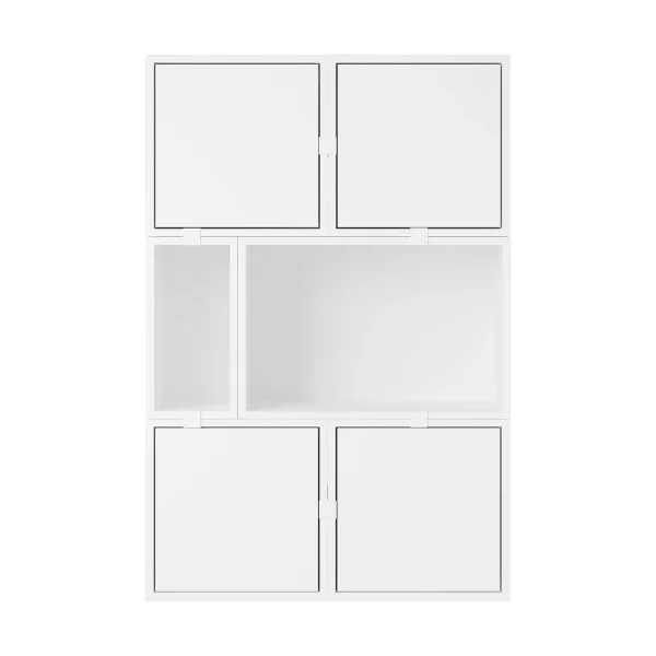 Muuto Stacked storage system sideboard configuration 4 White