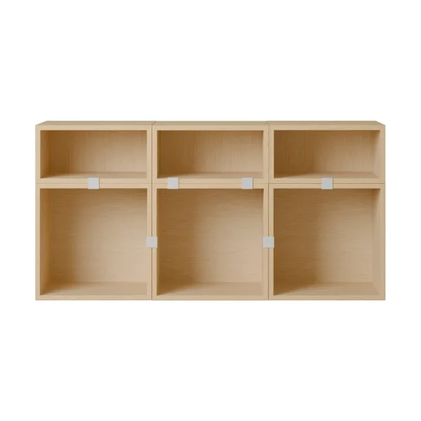 Muuto Stacked storage system sideboard configuration 5 Oak