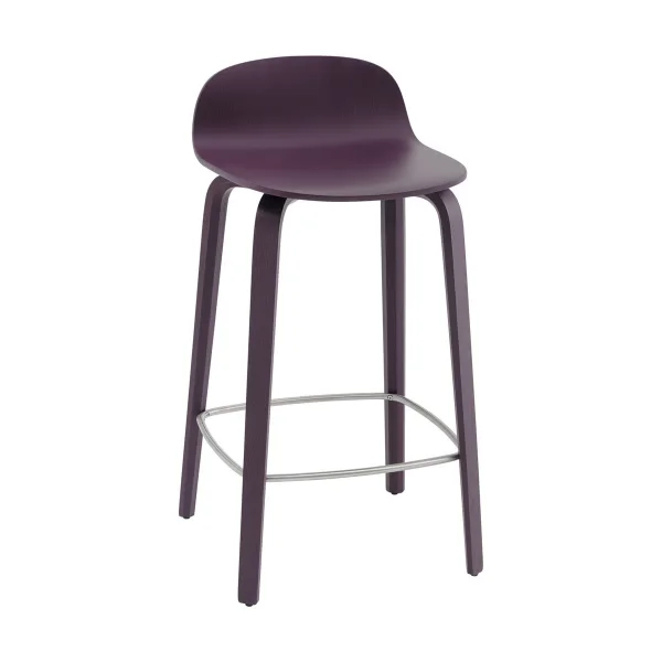 Muuto Visu barstool 65 cm Dark plum