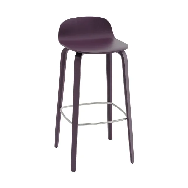 Muuto Visu barstool 75 cm Dark plum