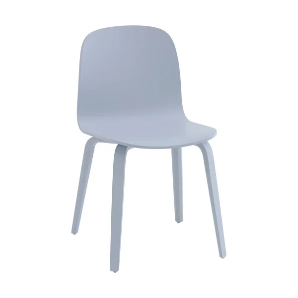Muuto Visu chair wooden base Light blue