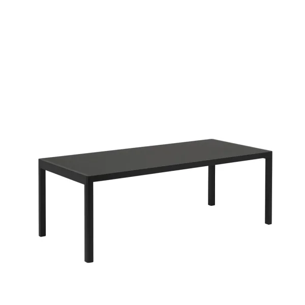 Muuto Workshop dining table Black linoleum-Black 200x92 cm