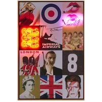 Neon - Britain, Neon Artwork, 122cm x 182cm, Multicoloured - Andrew Martin
