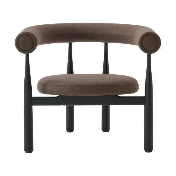 New Works Bukowski Lounge Chair Black, Wooly Plus 1008