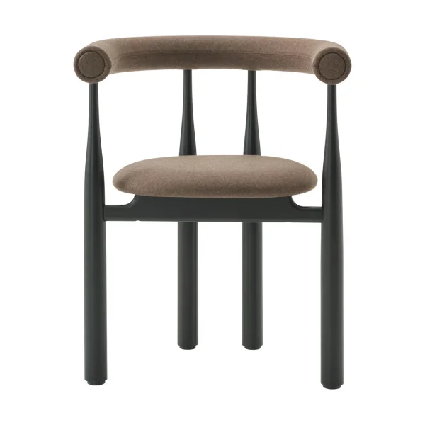 New Works Bukowski upholstered armchair Black, Wooly Plus 1008