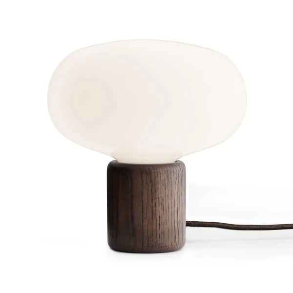 New Works Karl-Johan table lamp Smoked oak-white opal glass