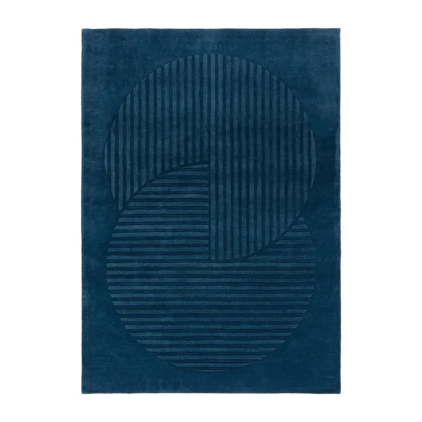 NJRD Levels Circles wool rug Blue, 200x300 cm