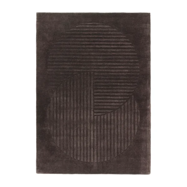 NJRD Levels Circles wool rug Brown, 200x300 cm