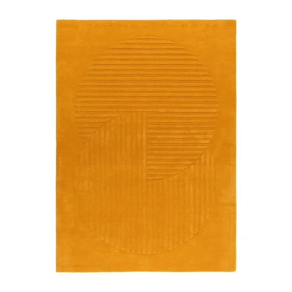 NJRD Levels Circles wool rug Yellow, 170x240 cm