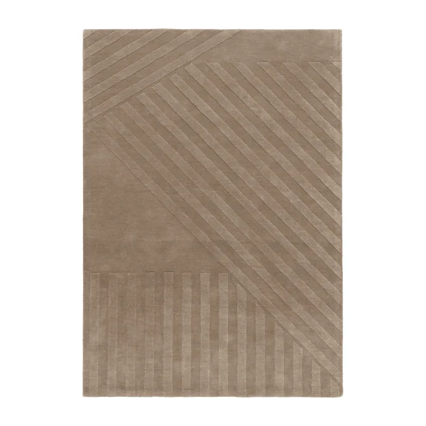 NJRD Levels Stripes wool rug Taupe, 170x240 cm