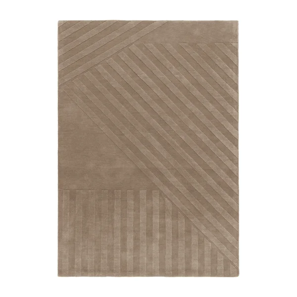 NJRD Levels Stripes wool rug Taupe, 200x300 cm