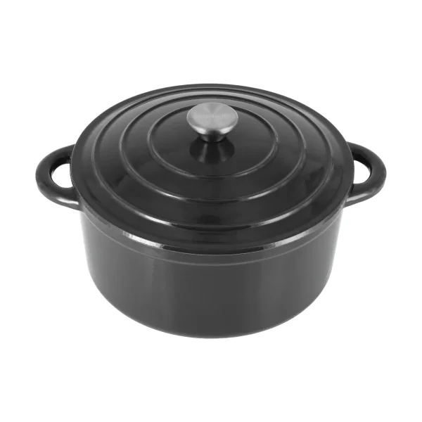 Nordwik Nordwik cast iron pot round 5 l Black-silver