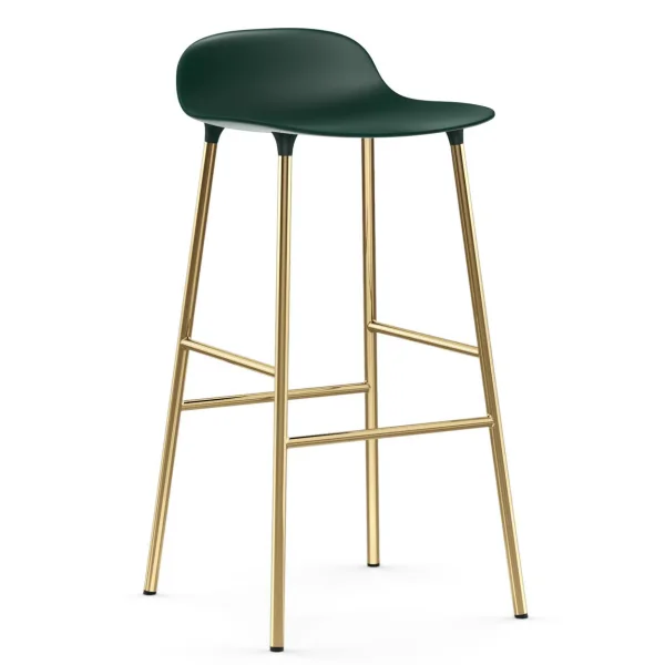 Normann Copenhagen Form barstool bronze leg 75 cm Green