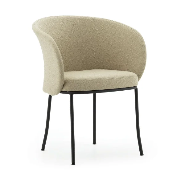 Normann Copenhagen Knit armchair Sand-black steel