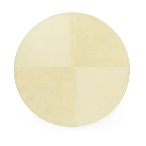 Normann Copenhagen Level wool rug round Light yellow, Ø280 cm